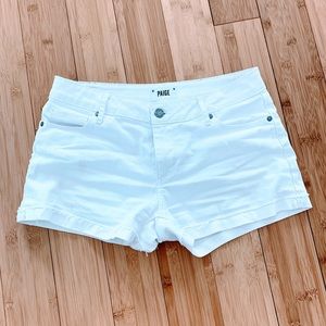White Paige jean shorts